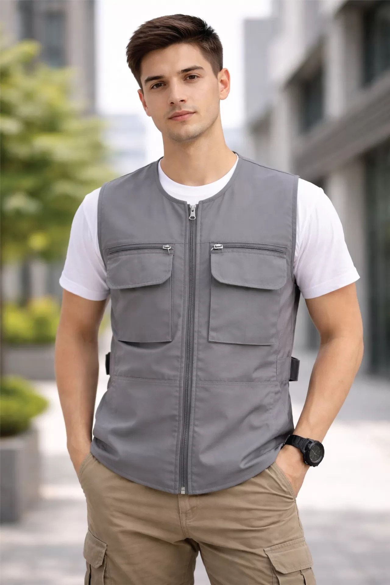 Áo Gile 2 Túi Trước