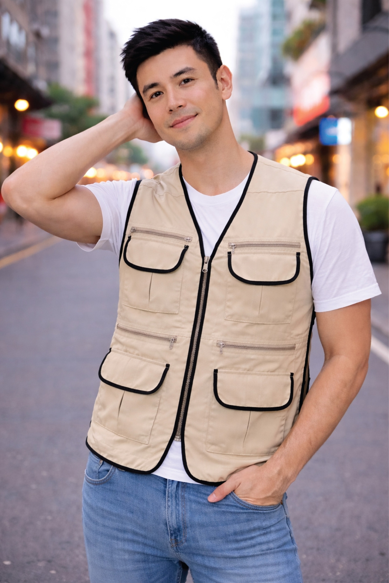 Áo Gile 4 Túi Trước