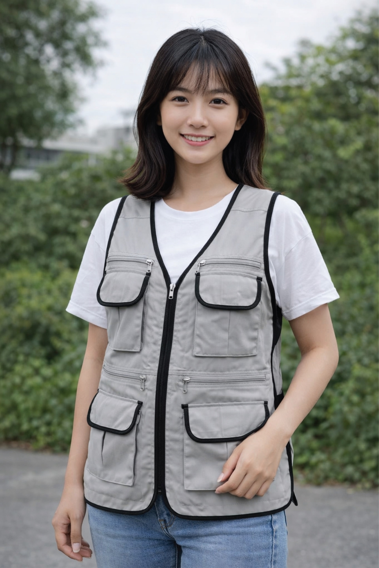 Áo Gile 4 Túi Trước