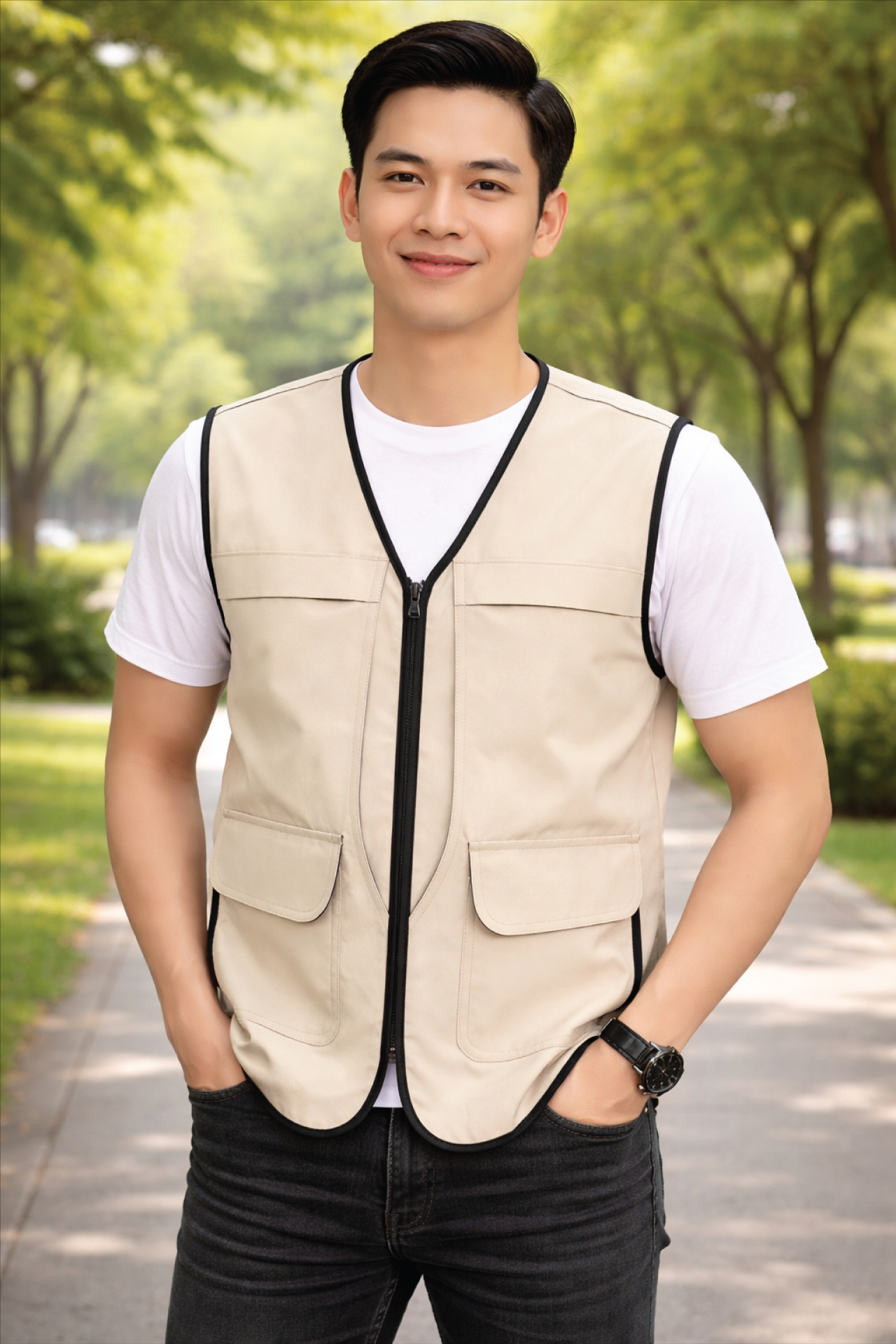 Áo Gile 2 Túi (Kèm Gel)