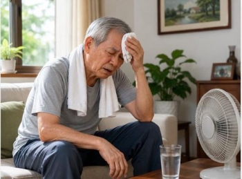 Người cao tuổi đối mặt với thời tiết nóng nực tại Việt Nam