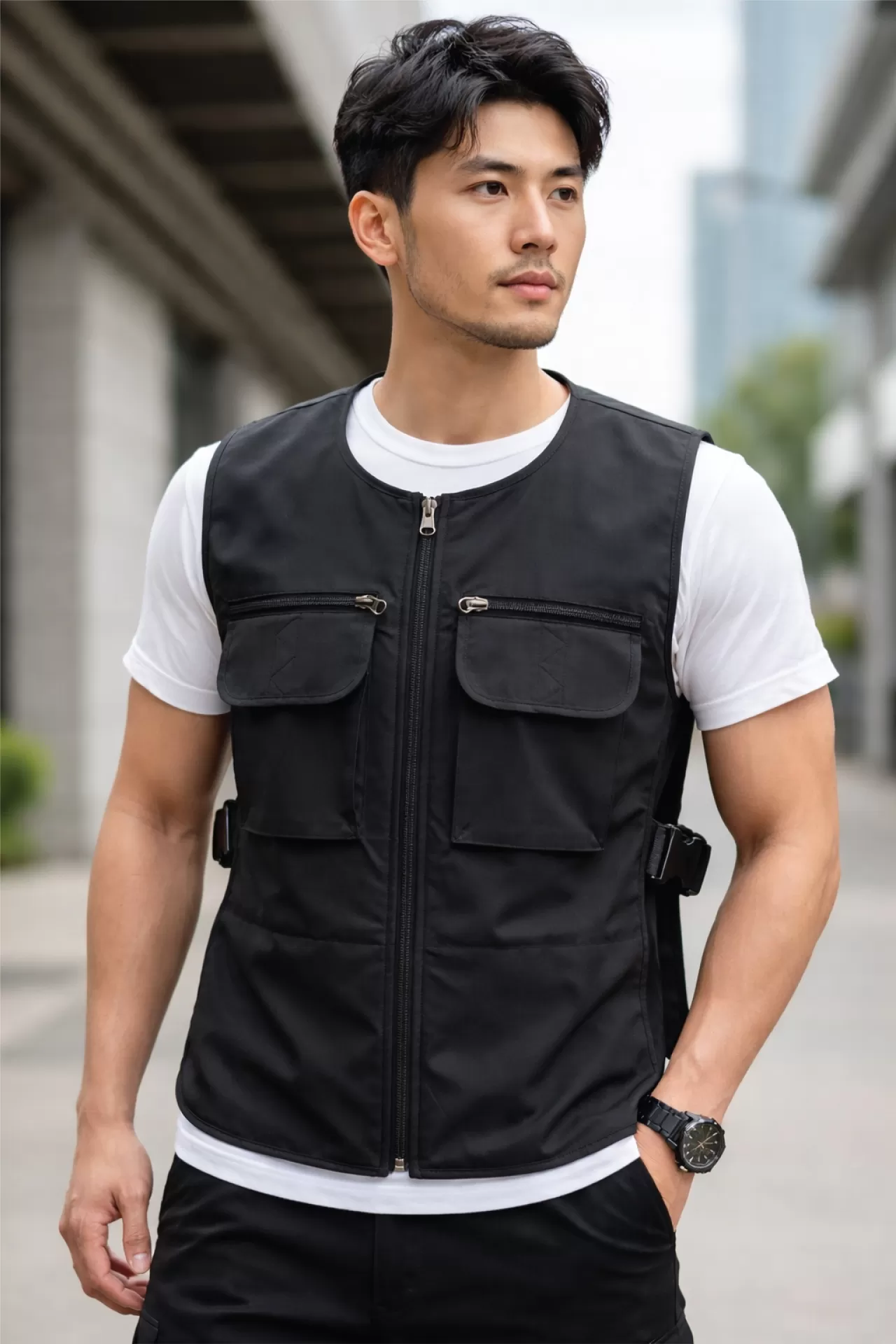 Áo Gile 2 Túi Trước