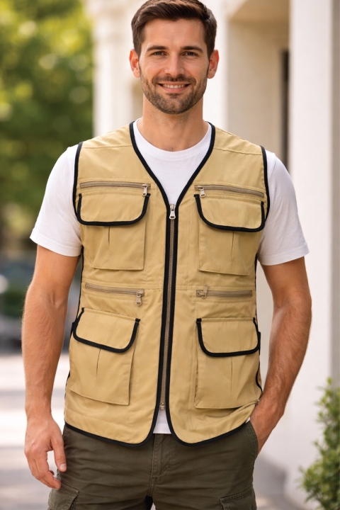 Áo Gile 4 Túi Trước